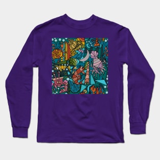 Cubist Crustacean Critters Long Sleeve T-Shirt